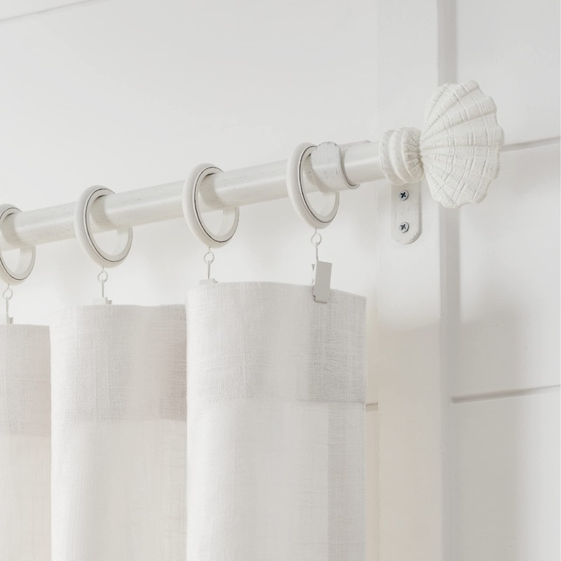 MODE Coastal Collection 1 1/8" Diameter Curtain Rod Set with