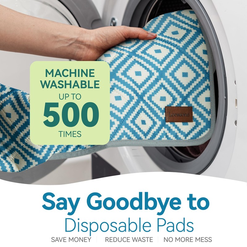 Washable Pee Pads for Dogs - 2 Pack Extra Thick