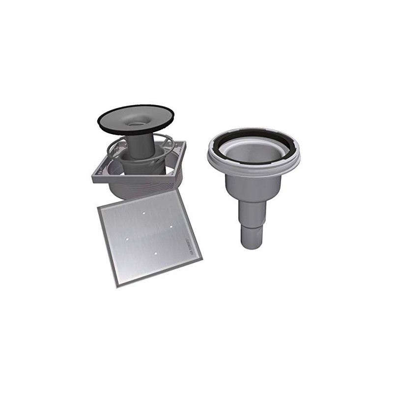 LUX ELEMENTS TUB-BAS-DV 100 I Vertical Drain Pot with Tileable
