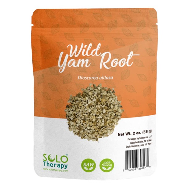 Solo Therapy Wild Yam Root 2 oz. , c/s, Dioscorea villosa, Wild Yam Root Tea, Resealable Bag, Wild Yam Root