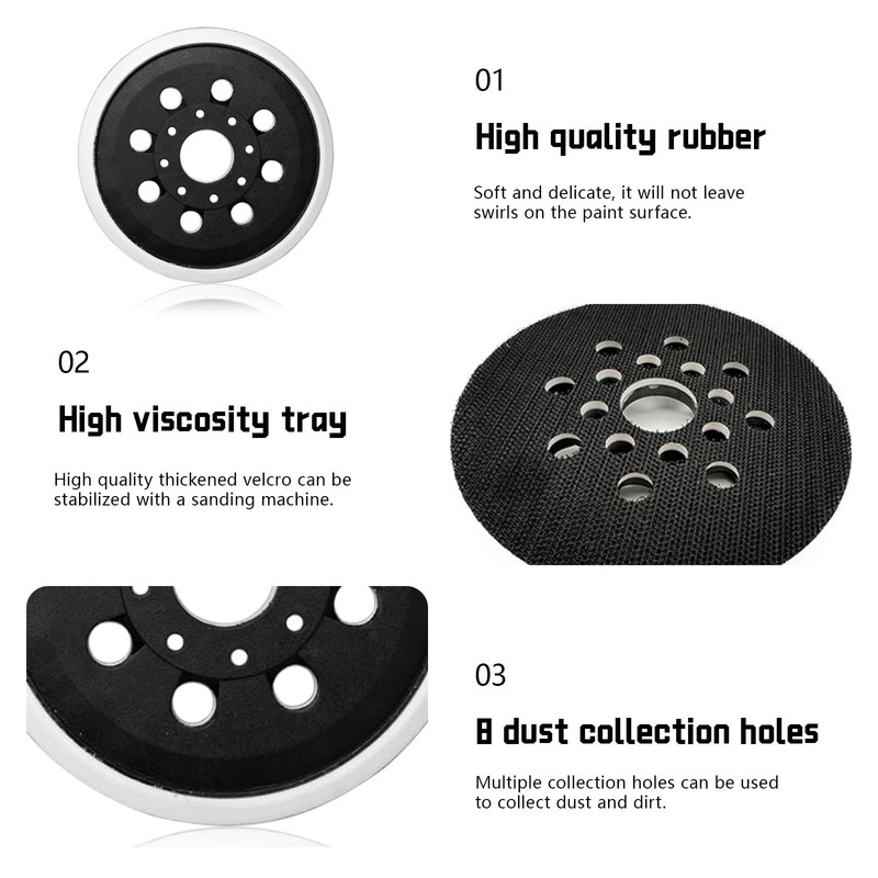 LAINIKE Replacement Sander Backing Pad for Bosch 8 Holes Sanding