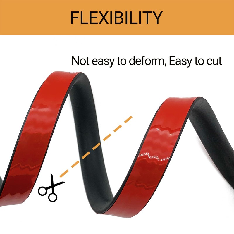 PACIXU Solid Rubber Weather Stripping, Self-Adhesive EPDM Rubber Seal Strip
