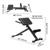 Happybuy Roman Chair Hyperextension Bench, 250 lbs Adjustable and Foldable
