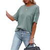 Fanway&EC Women's Short Sleeve T-Shirts Casual Crewneck Tees with Pocket