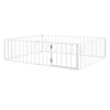 Merax Queen Size Metal Floor Bed Frame with Safety Guardrails