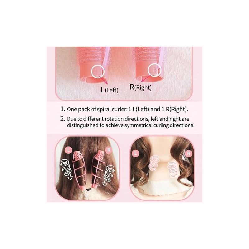 OULIGET Kit de peinado Ouliget Spiral Curls, rizadores sin calor