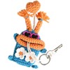 Macaroni Edge Yarn Mascot Keychain Monster Keychain Holder Accessory Case