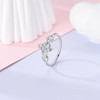 MULA Silver 925 Rings for Women Eternity Ring Moon Star