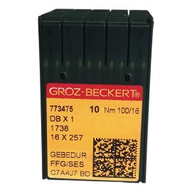 100 Agujas Groz Beckert Punta Dorada Recta Gebedur Verde Lima