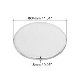 PATIKIL 34mm Steel Disc, 20Pcs Metal Stamping Blanks Tags Circle Round Metal Plate Strike DIY 304 Stainless Steel for Laser Engraving Stamping Craft Name Tag