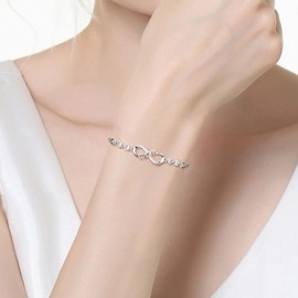 Infinity Bracelet Gifts for Mum,Sister,Grandma,Daughter, Silver-Plated Bracelets for Women, Teen Girls, Adjustable Ladies Bracelets, christmas gifts, Birthday Valentines Day Graduation Gifts(Sister)