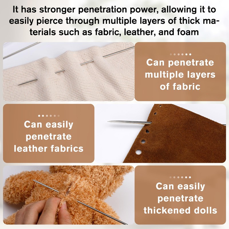 2 Pcs Professional Upholstery Needles 12" Long Needle Tapestry Needle