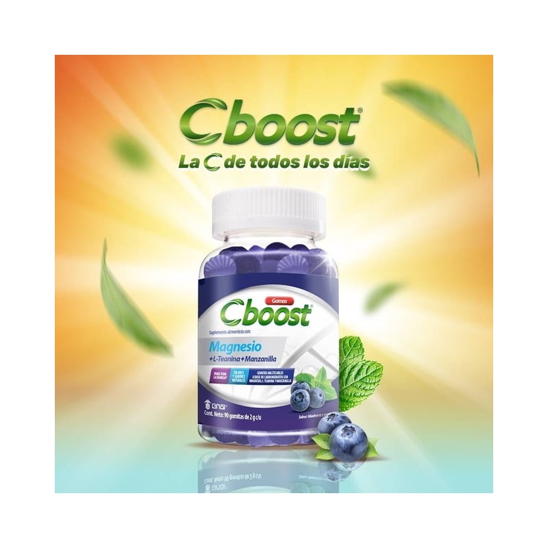 Suplemento alimenticio Grisi Cboost Magnesio+ L-Teanina+ Manzanilla 90 gomitas de