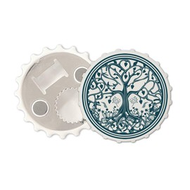 Tree of Life Magnetic Bottle Cap Opener Fridge Magnet Gift Circle