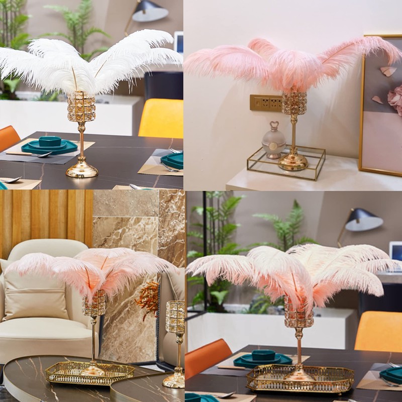 Happy Feather 16-18 inch Yellow Ostrich Feathers Craft for Wedding