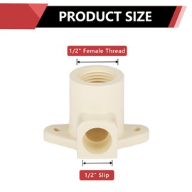 (Pack of 10) EFIELD 1/2"Slip x 1/2"Female Thread CPVC-CTS 90-Degree Wing Elbow (With Drop Ear)