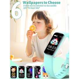 ZONEY Kids Fitness Tracker, Activity Tracker with HR Sleep Monitor,11 Sport Modes Kids Smart Watch with Alarm Clock and Reminder, Step Calories Counter, IP68 Waterproof (Light Green)