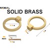 RZDEAL 4Pcs 2.0" x 1-7/8" Solid Brass Pulls for Dresser