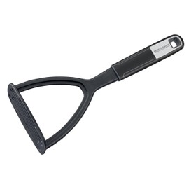 Fackelmann Potato Masher 26cm SENSE Fruit & Vegetable Masher Plastic Non Slip Soft Touch Handle for Coated Pans and Pots (Color : Silver/Black), Quantity: 1 Piece
