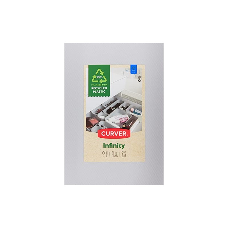 Dajar Organizer Drawer Tray Infinity Curver Plastic Grey 23 x