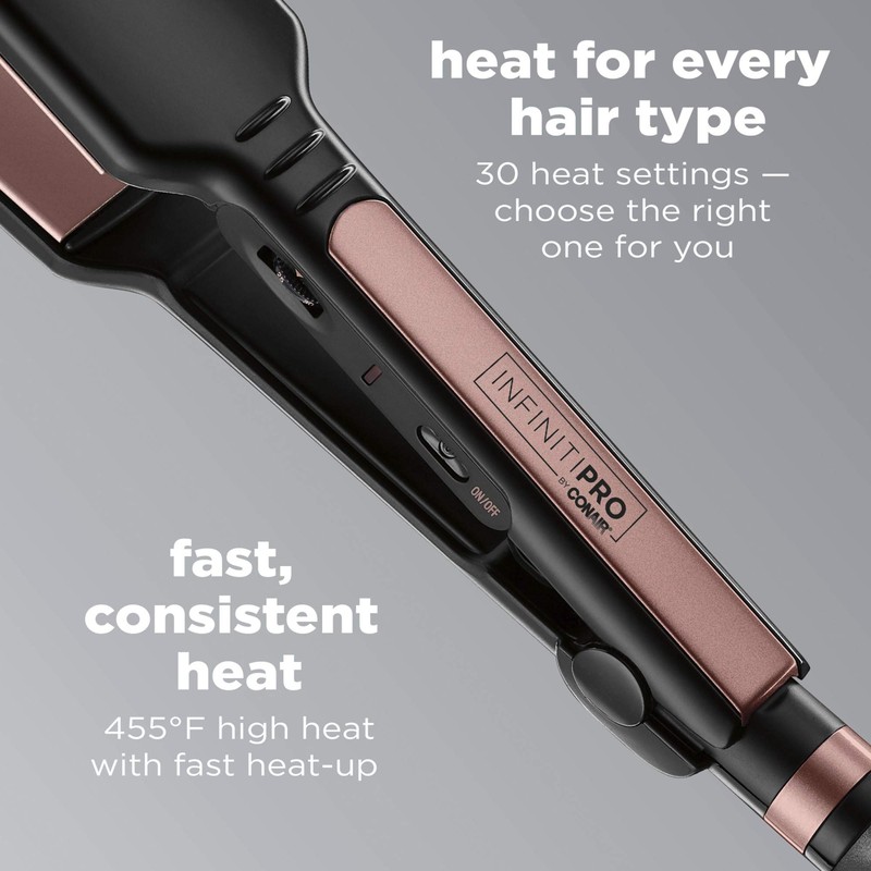 Infiniti PRO CONAIR Rose Gold Ceramic Flat Iron Hair Straightener,