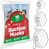 SEWANTA All-Purpose Suction Cup Hooks [10PK Combo Set] Powerful Window