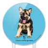 Acrylic I Know a Little German Shepherd Puppy Dog Cake