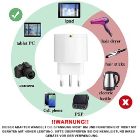 Oliveria 3 pieces travel adapters Italy, adapter Italy socket, Europe/Germany to Italy, travel plug for Italy, Syria, Uruguay, Chile, Maldives, socket adapter Italy type L
