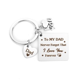 Fodfgxf Dad Gifts for Fathers Day from Daughter Son Birthday Gifts for Dad I Love You Keychain Gift for Christmas Thanksgiving Valentine Mother's Day Father Daughter Gift