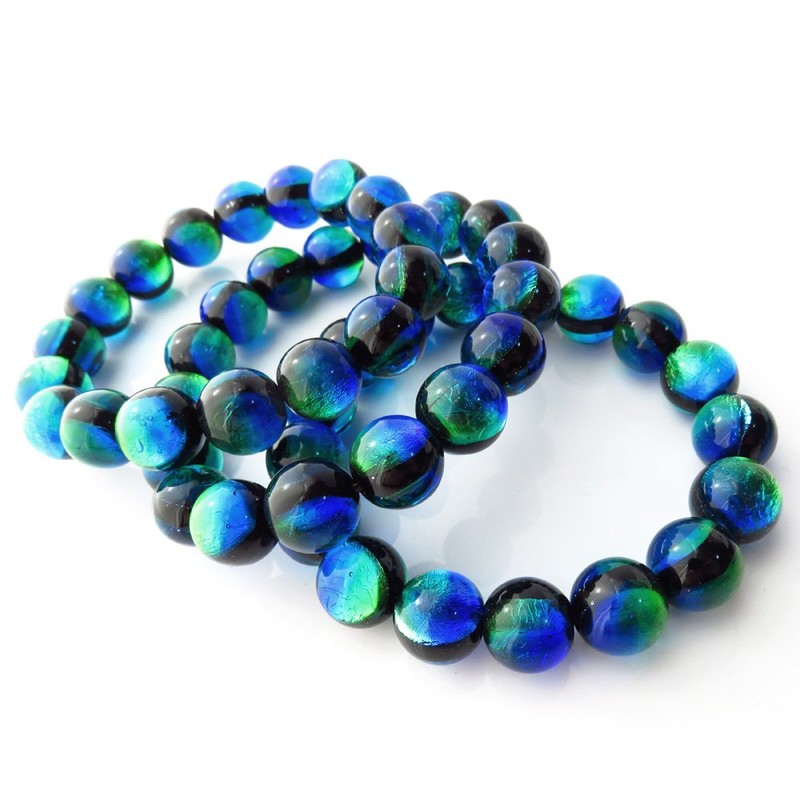 Kerama Marine Firefly Glass Bracelet 12mm Okinawa Souvenir Kerama Islands