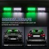 Tiannor Emergency Dash Strobe Lights,Green White Safety Flashing Warning Hazard