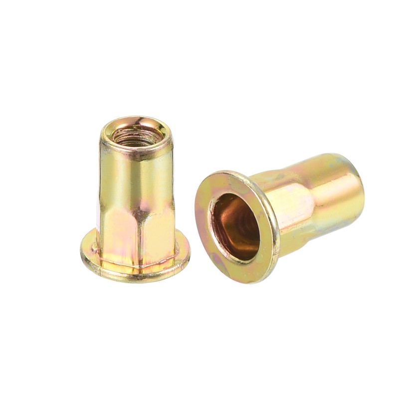sourcing map 40Pcs Half Hex Body Flange Rivet Nut, M3
