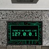 trendaffe Localhost Doormat with IP Address 127.0.0.1 in Turquoise -