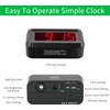Alarm Clock, LED Digital Clock, Small Wall Clock, Battery Operated,