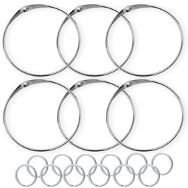 Neikafan 6 Stk Warenring 120mm Schlüsselring Groß,12 Stk 30mm Schlüsselring Schlüsselringe Groß Metallring zum öffnen für Markierungshemdchen zum Aufhängen Schlüsseln Kleidung Tasche