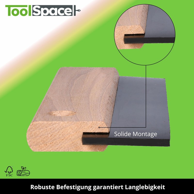 ToolSpace Set of 2 Rubber Spatulas, 250 mm, Tile Spatula,