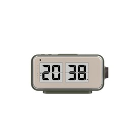 technoline WT270 - Sveglia retrò DCF77 con funzione Flip Clock Design, 2 allarmi con snooze, indicatore della temperatura interna, calendario, retroilluminazione e luce notturna, funzionamento a