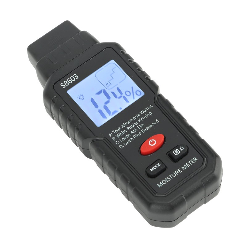 Digital Wood Moisture Meter ABS Wood Humidity Tester Light Weight