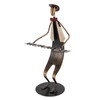 Piano Player Figurine Stable Base Elegant Decorative Metal Musical Statue