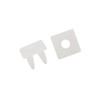 A ABSOPRO 100Pcs White Square Plastic Fastener Retainer Clips for
