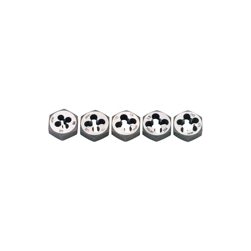 Draper 79198 5-Piece Metric Hexagon Die Nut Set
