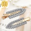 KANPRINCESS 2PCS Rhinestone Hair Clips,Snap Hair Accessories,Decorative Hair Clips,Rhinestone Barrettes