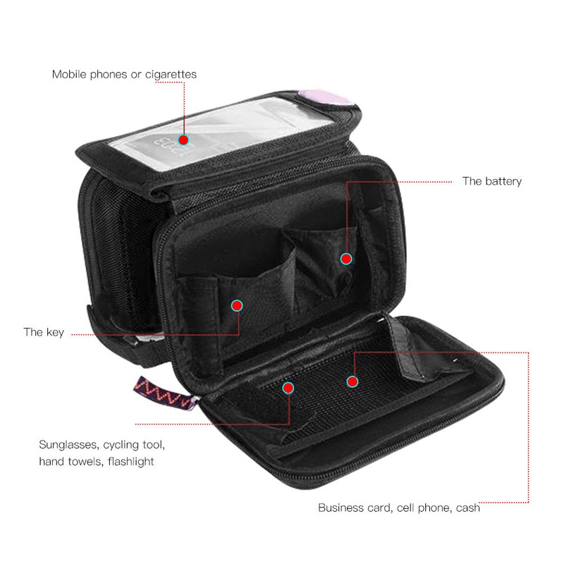 Bicycle Touching Screen Mobile Phone Bag EVA Anticollision Hard Shell