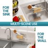 TAILI Silver Sponge Holder Kitchen with Powerful Suction Cup, Removable