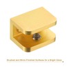 sourcing map Glass Shelf Clamp, 2Pcs Brass Glass Clamp for