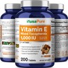NusaPure Vitamin E 1000 IU 200 Tablets (Non-GMO, Gluten-Free) -
