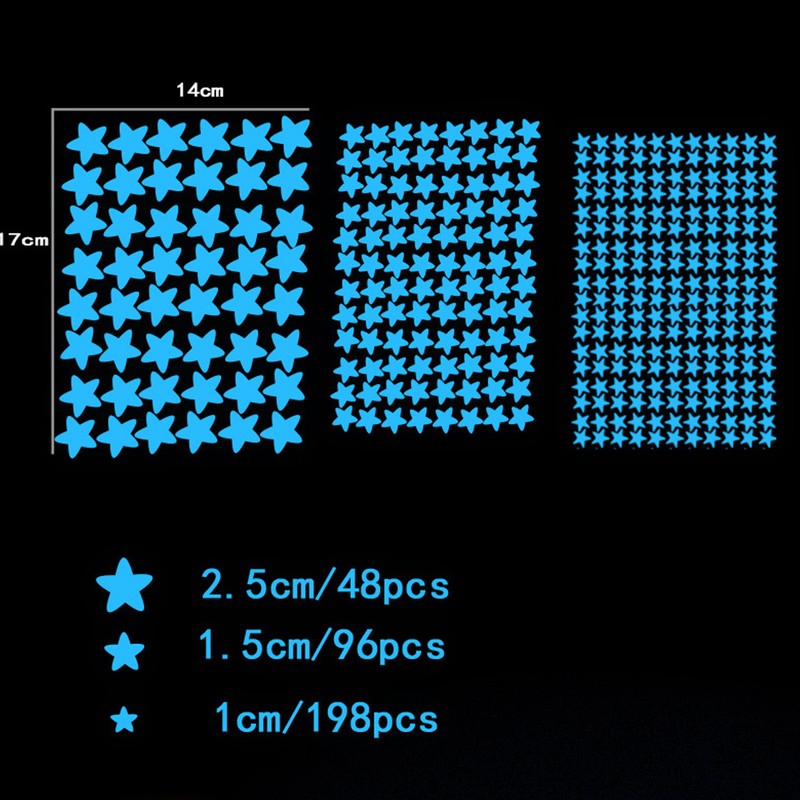 184pcs Glow in The Dark Stickers Space Ship Theme Self