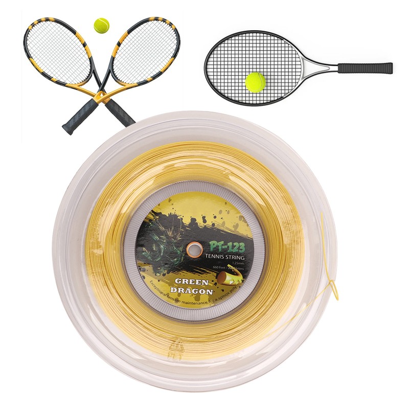 1.25mm Tennis Racket String Double Ribbed Pattern Beat Resistant Polyester