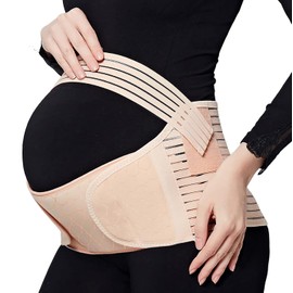Pregnant belly retraction strap, pregnancy support strap, breathable abdominal support bracket for abdominal, pelvic, lower back and back pain, lightweight belly retraction strap, adjustable 3-in-1 maternity belt
