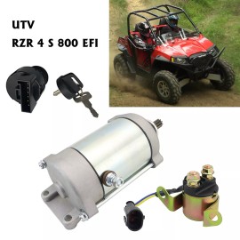 Motorsupermarkets Starter for Polaris RZR 800 EFI 2008-2014 with Relay & Ignition Key Switch